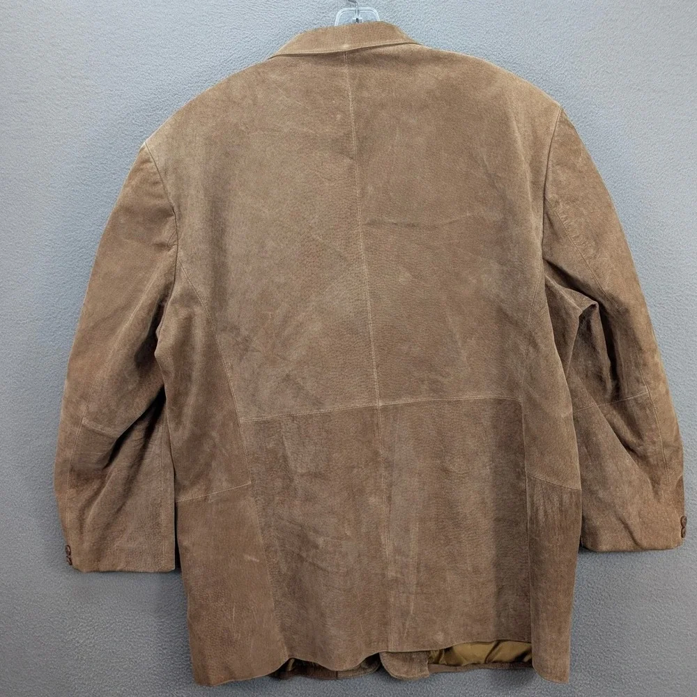 J. Ferrar‎ Men's Suede Leather Sport Coat Blazer Jacket Size XL Brown Western